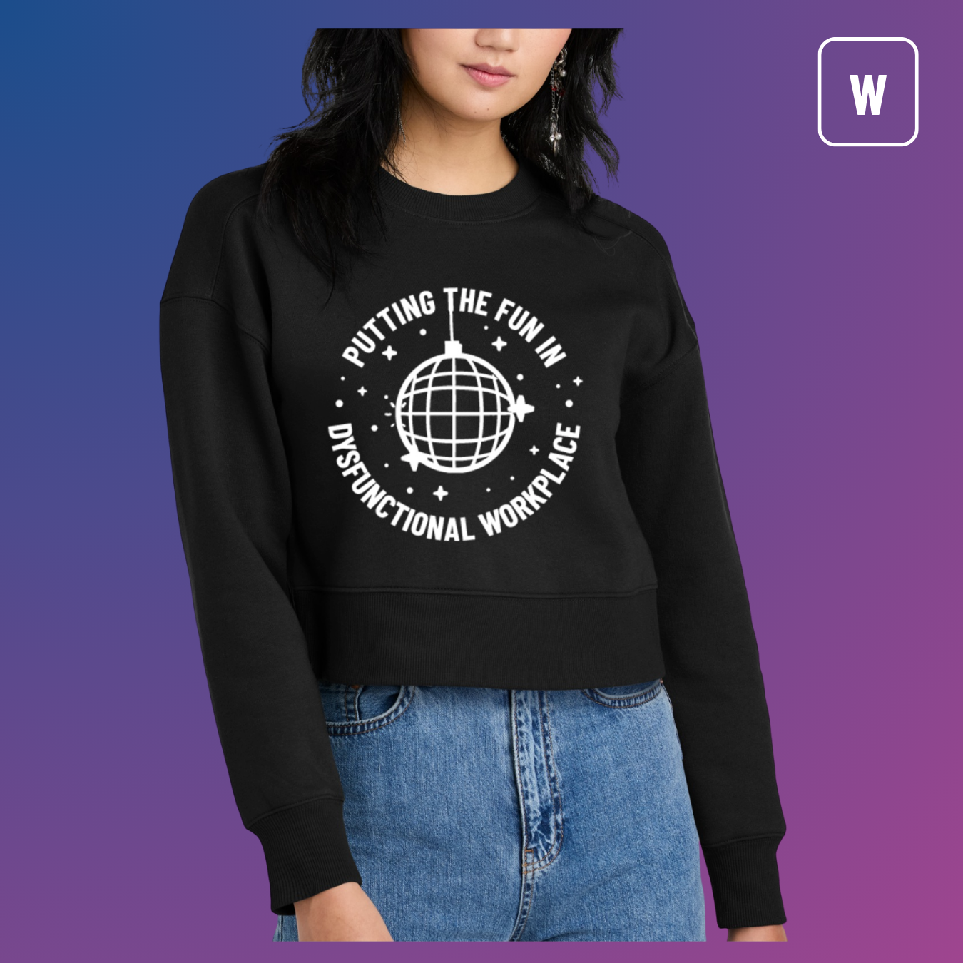 Women’s Fleece Cropped Crewneck Sweatshirt